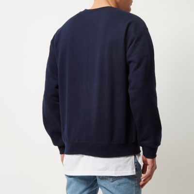 Navy crew neck sweatshirt